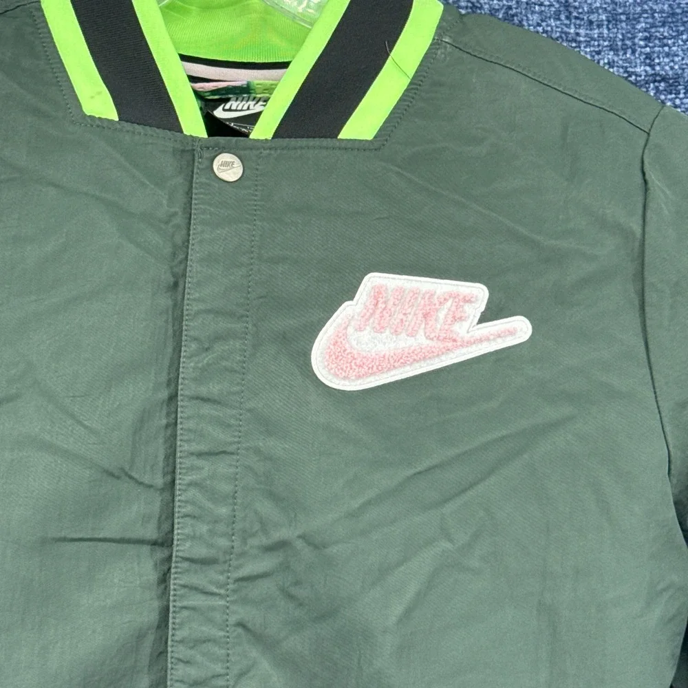 Nike Sportswear Hoopfly Jacket Youth XL Green Pink Bomber AQ9430-346